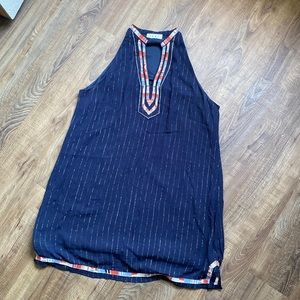 Red white and blue shift dress